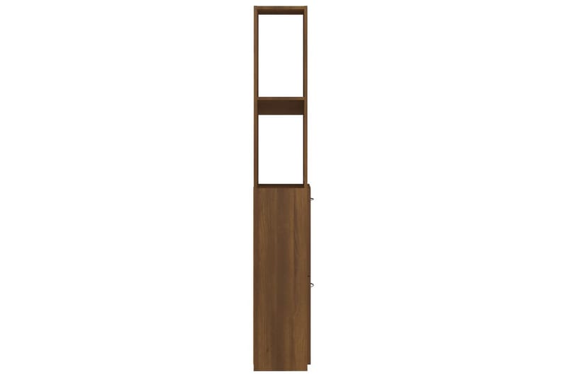 beBasic Baderomsskap brun eik 25x25x170 cm konstruert tre - Brun - Hus & oppussing - Kjøkken & bad - Baderom - Baderomsmøbler & baderomsinnredning - Veggskap & høyskap