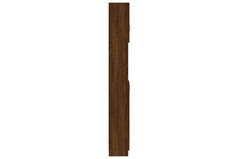 beBasic Baderomsskap brun eik 32x25,5x190 cm konstruert tre - Brun - Vaskeskap - Veggskap & høyskap - Baderomsskap