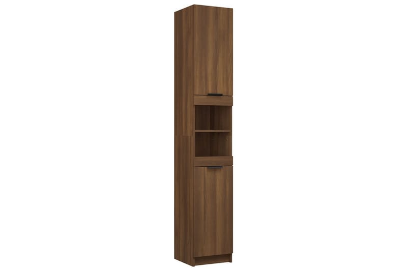 beBasic Baderomsskap brun eik 32x34x188,5 cm konstruert tre - Brun - Hus & oppussing - Kjøkken & bad - Baderom - Baderomsmøbler & baderomsinnredning - Veggskap & høyskap