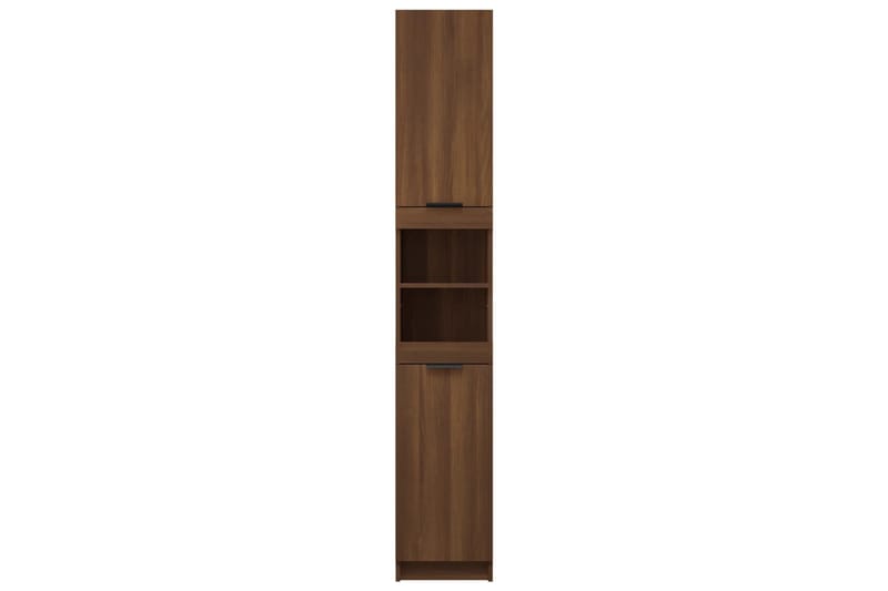 beBasic Baderomsskap brun eik 32x34x188,5 cm konstruert tre - Brun - Hus & oppussing - Kjøkken & bad - Baderom - Baderomsmøbler & baderomsinnredning - Veggskap & høyskap