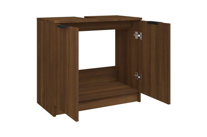 beBasic Baderomsskap brun eik 64,5x33,5x59 cm konstruert tre - Brun - Hus & oppussing - Kjøkken & bad - Baderom - Baderomsmøbler & baderomsinnredning - Baderomsskap