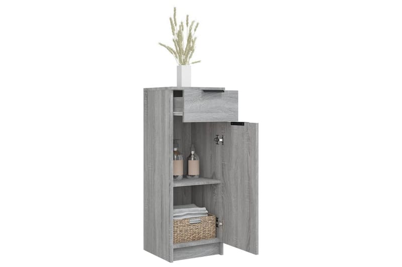 beBasic Baderomsskap grå sonoma 32x34x90 cm konstruert tre - GrÃ¥ - Hus & oppussing - Kjøkken & bad - Baderom - Baderomsmøbler & baderomsinnredning - Veggskap & høyskap