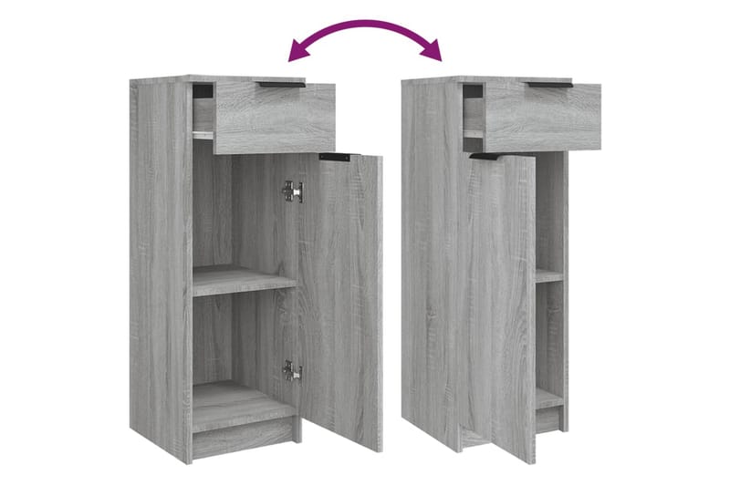 beBasic Baderomsskap grå sonoma 32x34x90 cm konstruert tre - GrÃ¥ - Hus & oppussing - Kjøkken & bad - Baderom - Baderomsmøbler & baderomsinnredning - Veggskap & høyskap