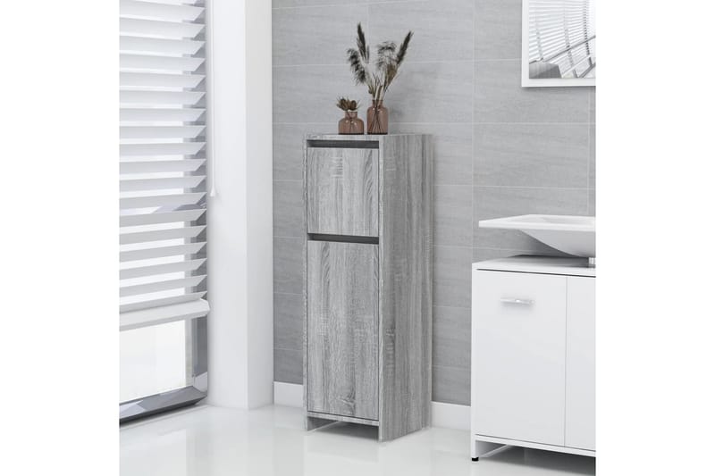 beBasic Baderomsskap grå sonoma eik 30x30x95 cm konstruert tre - GrÃ¥ - Hus & oppussing - Kjøkken & bad - Baderom - Baderomsmøbler & baderomsinnredning - Baderomsskap
