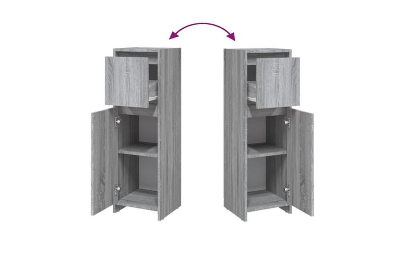 beBasic Baderomsskap grå sonoma eik 30x30x95 cm konstruert tre - GrÃ¥ - Hus & oppussing - Kjøkken & bad - Baderom - Baderomsmøbler & baderomsinnredning - Baderomsskap