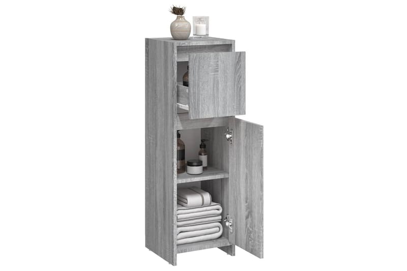 beBasic Baderomsskap grå sonoma eik 30x30x95 cm konstruert tre - GrÃ¥ - Hus & oppussing - Kjøkken & bad - Baderom - Baderomsmøbler & baderomsinnredning - Baderomsskap