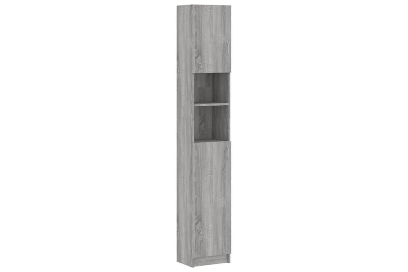 beBasic Baderomsskap grå sonoma eik 32x25,5x190 cm konstruert tre - GrÃ¥ - Hus & oppussing - Kjøkken & bad - Baderom - Baderomsmøbler & baderomsinnredning - Veggskap & høyskap