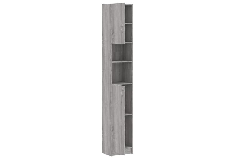 beBasic Baderomsskap grå sonoma eik 32x25,5x190 cm konstruert tre - GrÃ¥ - Hus & oppussing - Kjøkken & bad - Baderom - Baderomsmøbler & baderomsinnredning - Veggskap & høyskap