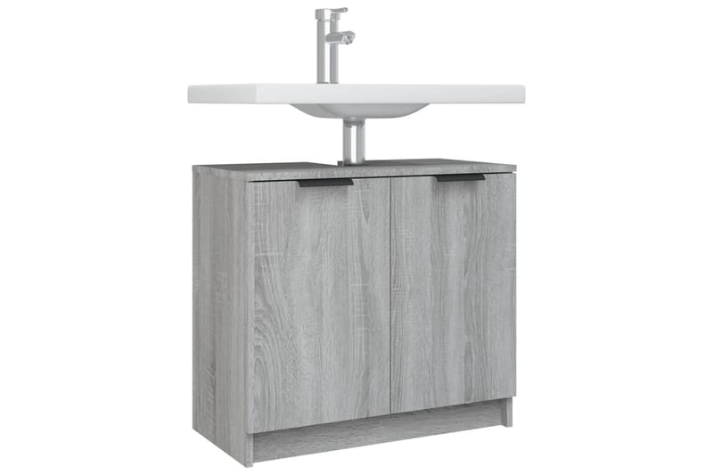 beBasic Baderomsskap grå sonoma eik 64,5x33,5x59 cm konstruert tre - GrÃ¥ - Hus & oppussing - Kjøkken & bad - Baderom - Baderomsmøbler & baderomsinnredning - Baderomsskap