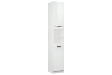 beBasic Baderomsskap høyglans hvit 32x34x188,5 cm konstruert tre - Hvit - Hus & oppussing - Kjøkken & bad - Baderom - Baderomsmøbler & baderomsinnredning - Veggskap & høyskap