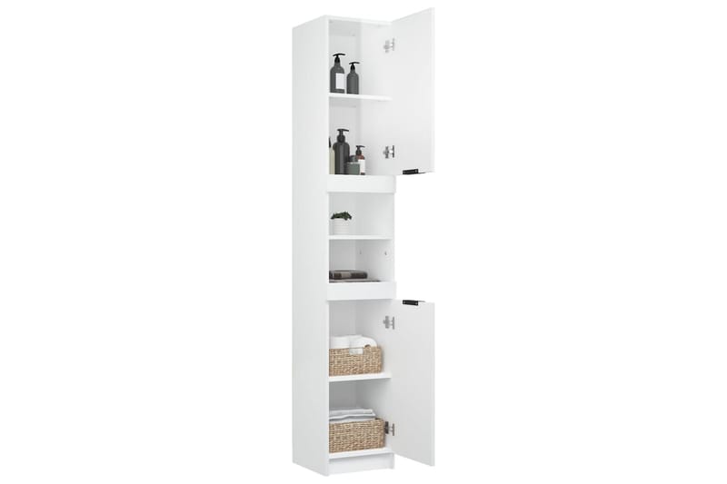 beBasic Baderomsskap høyglans hvit 32x34x188,5 cm konstruert tre - Hvit - Hus & oppussing - Kjøkken & bad - Baderom - Baderomsmøbler & baderomsinnredning - Veggskap & høyskap