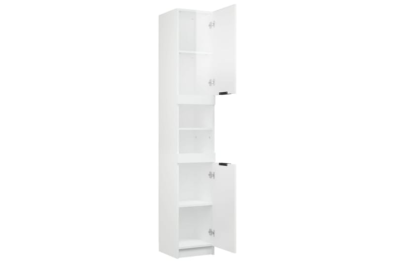 beBasic Baderomsskap høyglans hvit 32x34x188,5 cm konstruert tre - Hvit - Hus & oppussing - Kjøkken & bad - Baderom - Baderomsmøbler & baderomsinnredning - Veggskap & høyskap