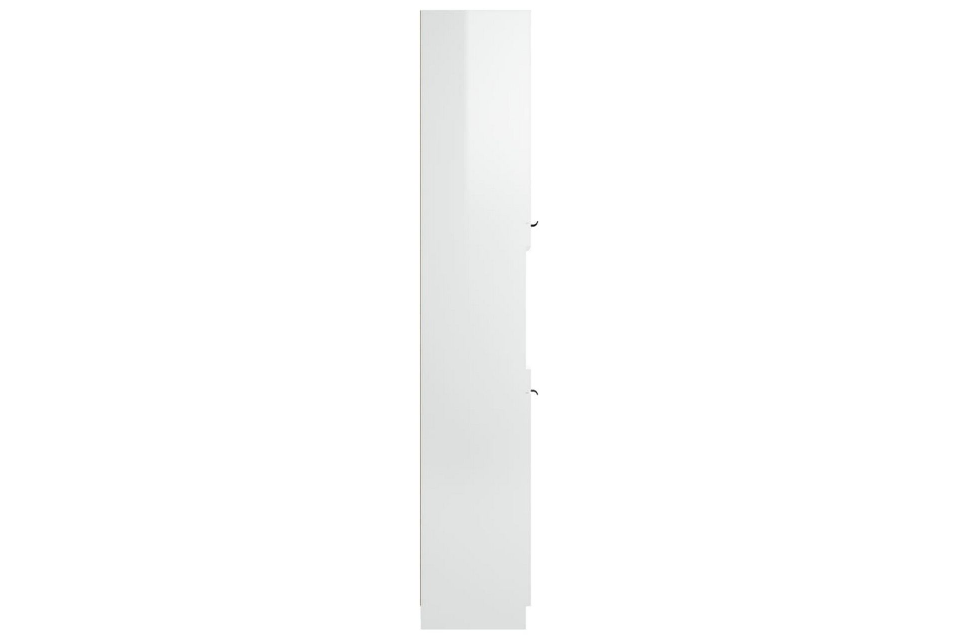 beBasic Baderomsskap høyglans hvit 32x34x188,5 cm konstruert tre - Hvit - Hus & oppussing - Kjøkken & bad - Baderom - Baderomsmøbler & baderomsinnredning - Veggskap & høyskap
