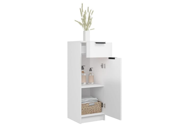 beBasic Baderomsskap høyglans hvit 32x34x90 cm konstruert tre - Hvit - Hus & oppussing - Kjøkken & bad - Baderom - Baderomsmøbler & baderomsinnredning - Baderomsskap