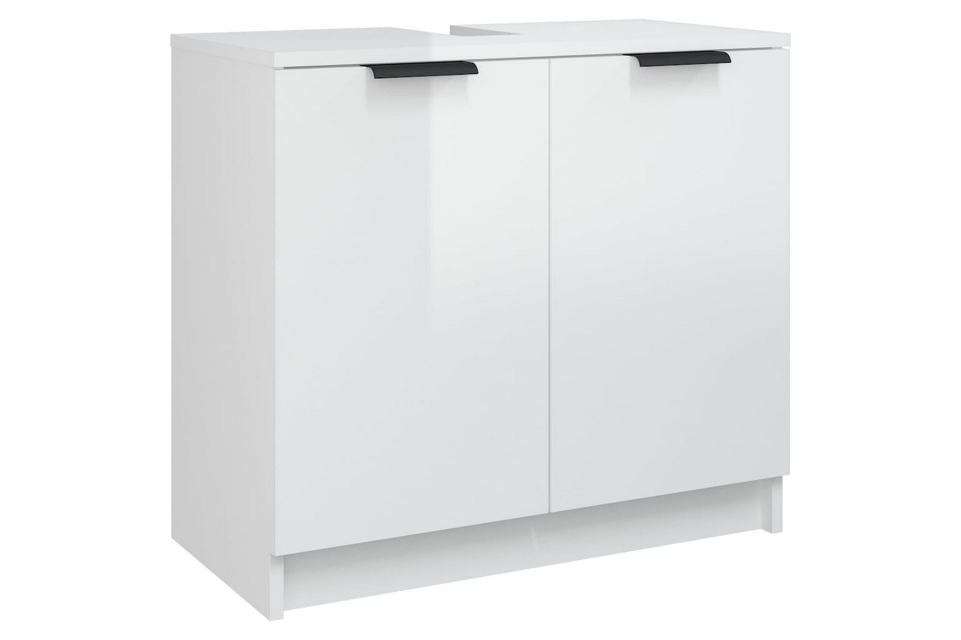 beBasic Baderomsskap høyglans hvit 64,5x33,5x59 cm konstruert tre - Hvit - Hus & oppussing - Kjøkken & bad - Baderom - Baderomsmøbler & baderomsinnredning - Baderomsskap