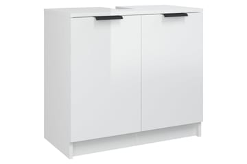 beBasic Baderomsskap høyglans hvit 64,5x33,5x59 cm konstruert tre - Hvit - Hus & oppussing - Kjøkken & bad - Baderom - Baderomsmøbler & baderomsinnredning - Baderomsskap