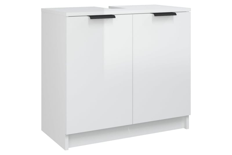 beBasic Baderomsskap høyglans hvit 64,5x33,5x59 cm konstruert tre - Hvit - Hus & oppussing - Kjøkken & bad - Baderom - Baderomsmøbler & baderomsinnredning - Baderomsskap