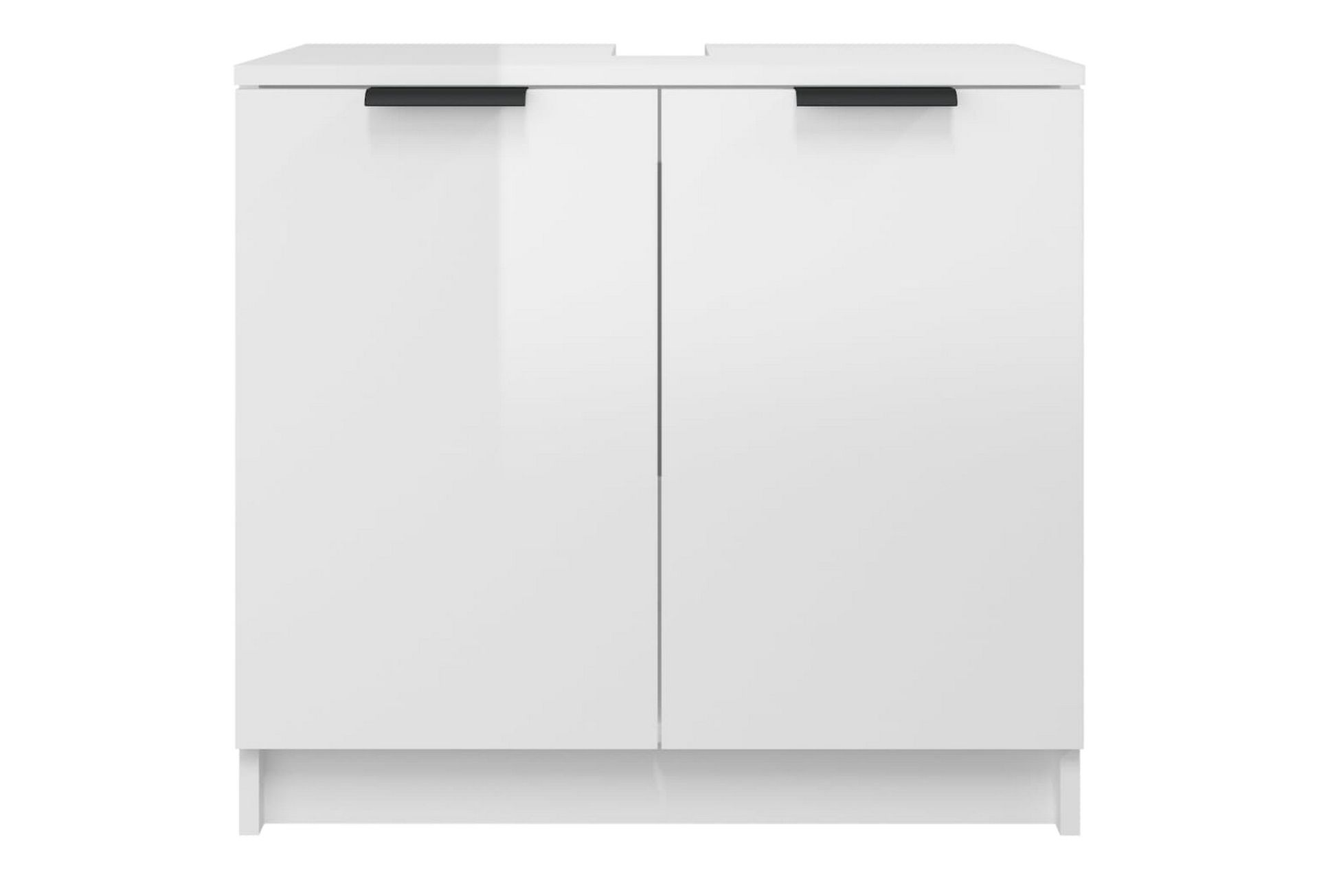 beBasic Baderomsskap høyglans hvit 64,5x33,5x59 cm konstruert tre - Hvit - Hus & oppussing - Kjøkken & bad - Baderom - Baderomsmøbler & baderomsinnredning - Baderomsskap