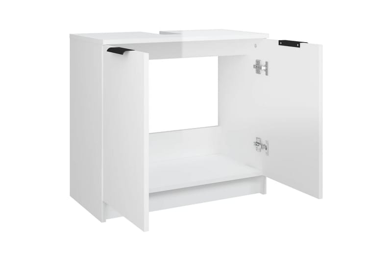 beBasic Baderomsskap høyglans hvit 64,5x33,5x59 cm konstruert tre - Hvit - Hus & oppussing - Kjøkken & bad - Baderom - Baderomsmøbler & baderomsinnredning - Baderomsskap