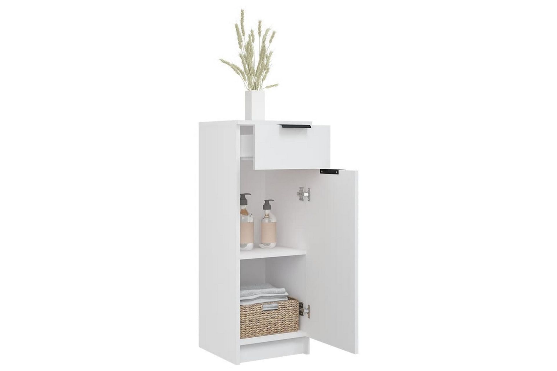 beBasic Baderomsskap hvit 32x34x90 cm konstruert tre - Hvit - Hus & oppussing - Kjøkken & bad - Baderom - Baderomsmøbler & baderomsinnredning - Baderomsskap