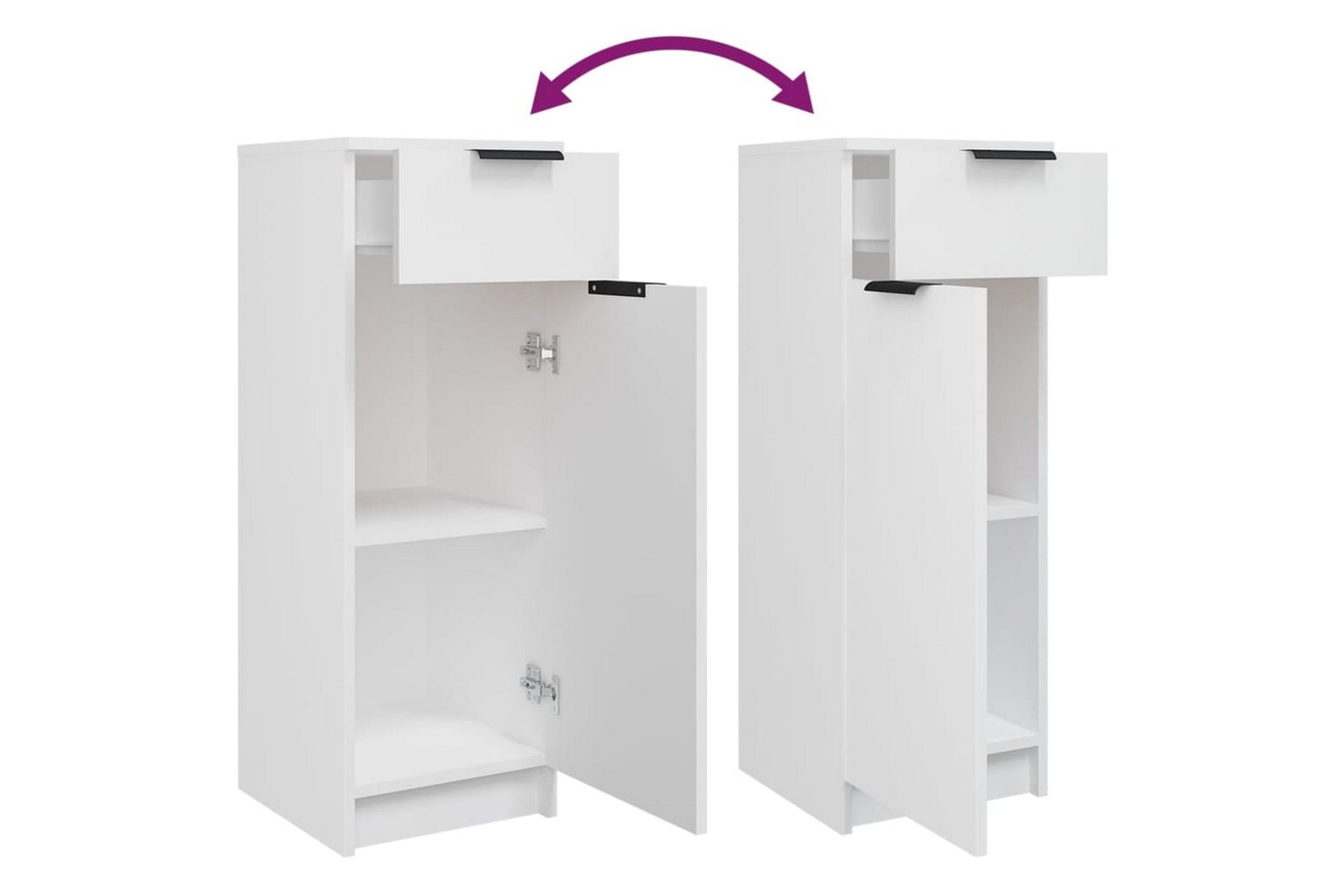 beBasic Baderomsskap hvit 32x34x90 cm konstruert tre - Hvit - Hus & oppussing - Kjøkken & bad - Baderom - Baderomsmøbler & baderomsinnredning - Baderomsskap
