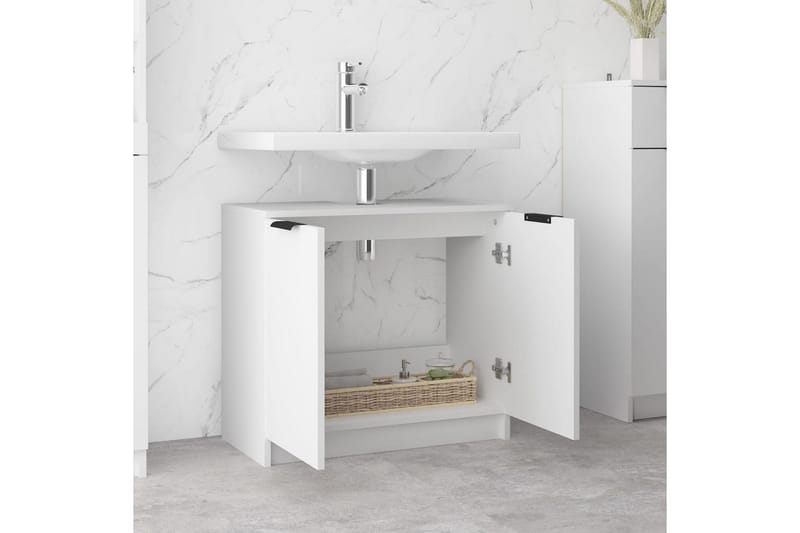 beBasic Baderomsskap hvit 64,5x33,5x59 cm konstruert tre - Hvit - Hus & oppussing - Kjøkken & bad - Baderom - Baderomsmøbler & baderomsinnredning - Baderomsskap