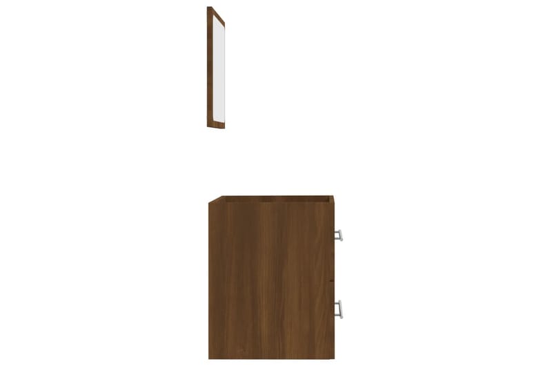 beBasic Baderomsskap med speil brun eik 41x38,5x48 cm - Brun - Baderomsskap - Veggskap & høyskap