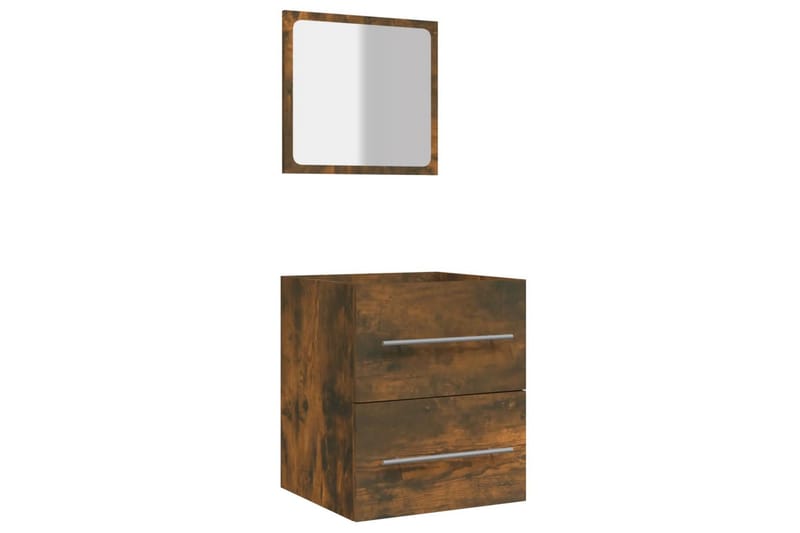 beBasic Baderomsskap med speil røkt eik 41x38,5x48 cm - Brun - Hus & oppussing - Kjøkken & bad - Baderom - Baderomsmøbler & baderomsinnredning - Baderomsskap