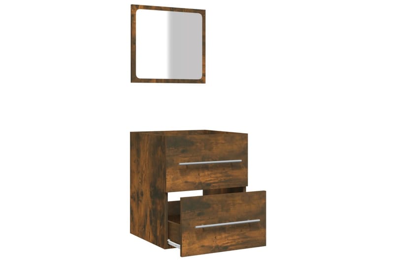 beBasic Baderomsskap med speil røkt eik 41x38,5x48 cm - Brun - Hus & oppussing - Kjøkken & bad - Baderom - Baderomsmøbler & baderomsinnredning - Baderomsskap