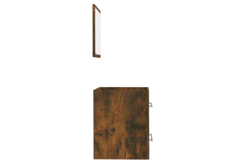 beBasic Baderomsskap med speil røkt eik 41x38,5x48 cm - Brun - Hus & oppussing - Kjøkken & bad - Baderom - Baderomsmøbler & baderomsinnredning - Baderomsskap
