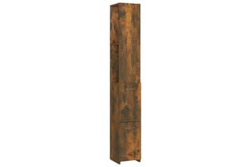beBasic Baderomsskap røkt eik 25x25x170 cm konstruert tre - Brun - Hus & oppussing - Kjøkken & bad - Baderom - Baderomsmøbler & baderomsinnredning - Veggskap & høyskap