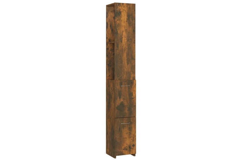 beBasic Baderomsskap røkt eik 25x25x170 cm konstruert tre - Brun - Hus & oppussing - Kjøkken & bad - Baderom - Baderomsmøbler & baderomsinnredning - Veggskap & høyskap