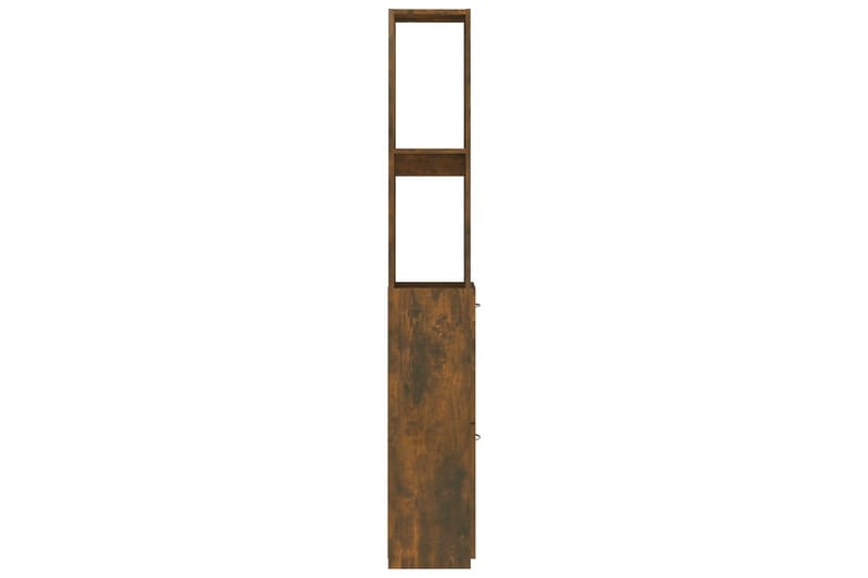 beBasic Baderomsskap røkt eik 25x25x170 cm konstruert tre - Brun - Hus & oppussing - Kjøkken & bad - Baderom - Baderomsmøbler & baderomsinnredning - Veggskap & høyskap