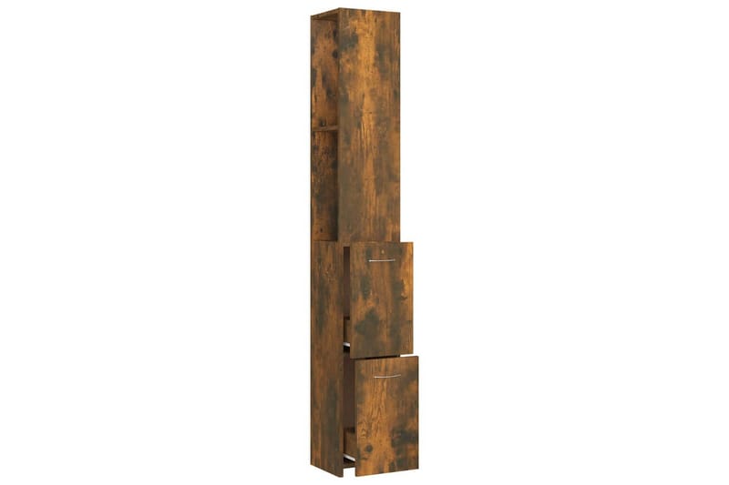 beBasic Baderomsskap røkt eik 25x25x170 cm konstruert tre - Brun - Hus & oppussing - Kjøkken & bad - Baderom - Baderomsmøbler & baderomsinnredning - Veggskap & høyskap