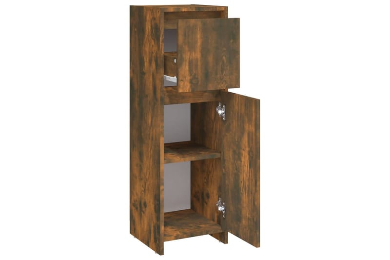 beBasic Baderomsskap røkt eik 30x30x95 cm konstruert tre - Brun - Hus & oppussing - Kjøkken & bad - Baderom - Baderomsmøbler & baderomsinnredning - Baderomsskap