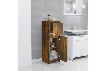 beBasic Baderomsskap røkt eik 30x30x95 cm konstruert tre - Brun - Hus & oppussing - Kjøkken & bad - Baderom - Baderomsmøbler & baderomsinnredning - Baderomsskap