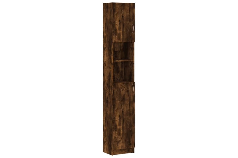 beBasic Baderomsskap røkt eik 32x25,5x190 cm konstruert tre - Brun - Hus & oppussing - Kjøkken & bad - Baderom - Baderomsmøbler & baderomsinnredning - Veggskap & høyskap
