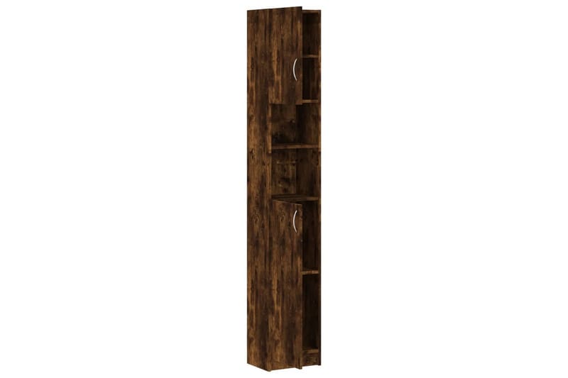 beBasic Baderomsskap røkt eik 32x25,5x190 cm konstruert tre - Brun - Hus & oppussing - Kjøkken & bad - Baderom - Baderomsmøbler & baderomsinnredning - Veggskap & høyskap