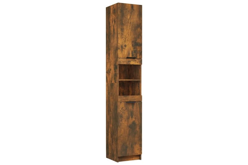 beBasic Baderomsskap røkt eik 32x34x188,5 cm konstruert tre - Brun - Hus & oppussing - Kjøkken & bad - Baderom - Baderomsmøbler & baderomsinnredning - Veggskap & høyskap