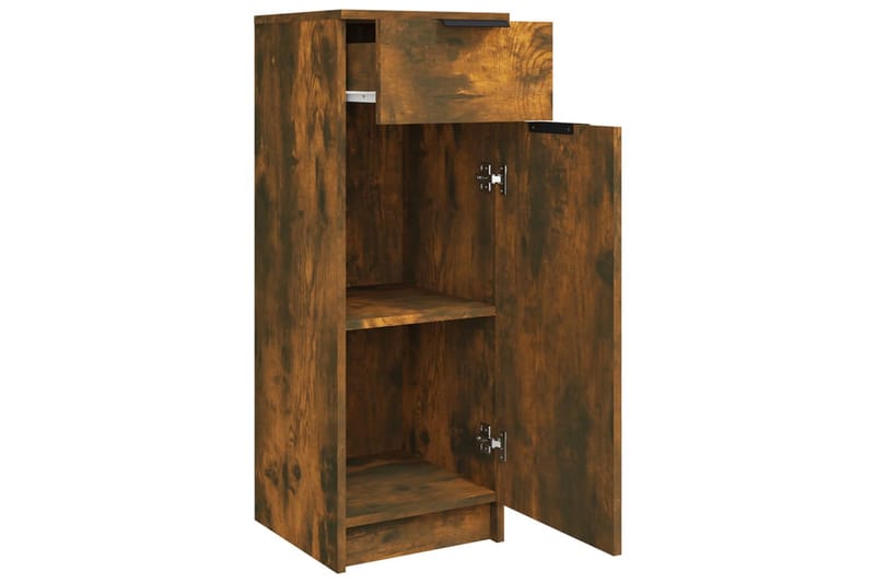 beBasic Baderomsskap røkt eik 32x34x90 cm konstruert tre - Brun - Hus & oppussing - Kjøkken & bad - Baderom - Baderomsmøbler & baderomsinnredning - Baderomsskap