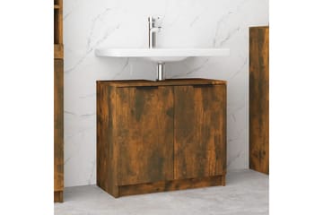 beBasic Baderomsskap røkt eik 64,5x33,5x59 cm konstruert tre - Brun - Hus & oppussing - Kjøkken & bad - Baderom - Baderomsmøbler & baderomsinnredning - Baderomsskap