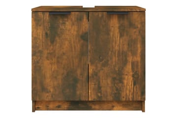 beBasic Baderomsskap røkt eik 64,5x33,5x59 cm konstruert tre - Brun - Hus & oppussing - Kjøkken & bad - Baderom - Baderomsmøbler & baderomsinnredning - Baderomsskap