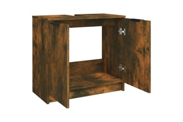 beBasic Baderomsskap røkt eik 64,5x33,5x59 cm konstruert tre - Brun - Hus & oppussing - Kjøkken & bad - Baderom - Baderomsmøbler & baderomsinnredning - Baderomsskap