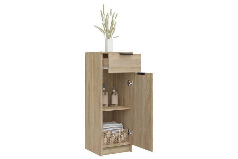 beBasic Baderomsskap sonoma eik 32x34x90 cm konstruert tre - Brun - Baderomsskap