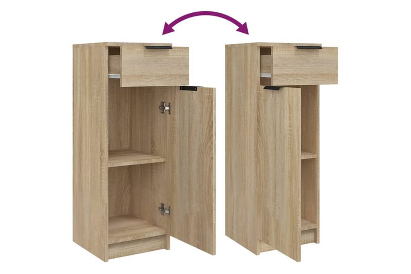 beBasic Baderomsskap sonoma eik 32x34x90 cm konstruert tre - Brun - Hus & oppussing - Kjøkken & bad - Baderom - Baderomsmøbler & baderomsinnredning - Baderomsskap