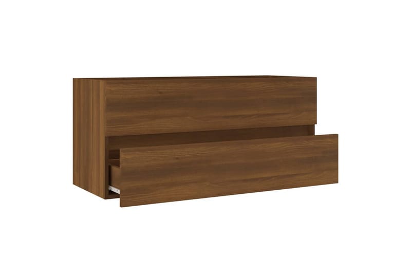 beBasic Servantskap brun eik 100x38,5x45 cm konstruert tre - Brun - Hus & oppussing - Kjøkken & bad - Baderom - Baderomsmøbler & baderomsinnredning - Servantskap & kommode