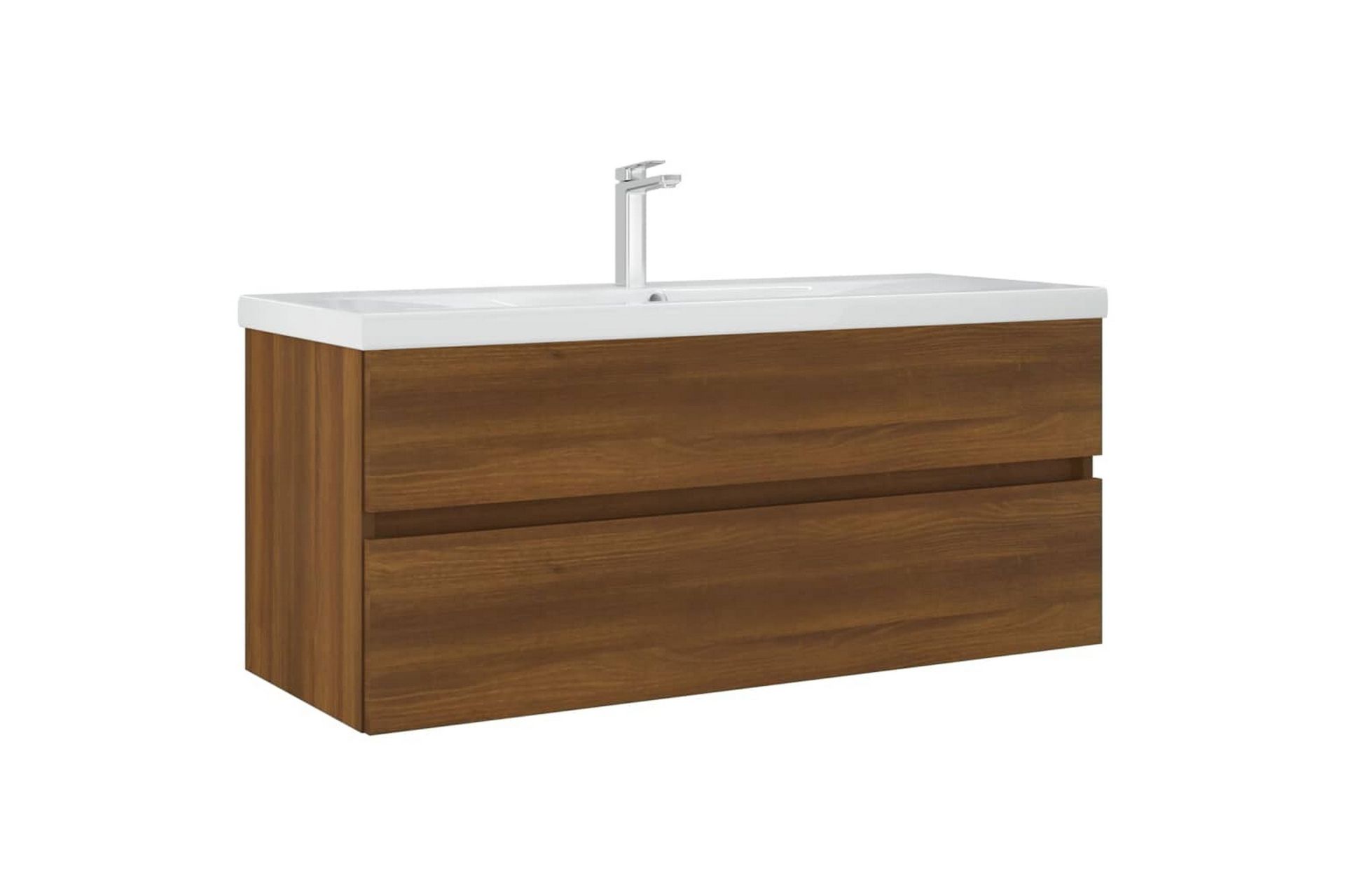 beBasic Servantskap brun eik 100x38,5x45 cm konstruert tre - Brun - Hus & oppussing - Kjøkken & bad - Baderom - Baderomsmøbler & baderomsinnredning - Servantskap & kommode