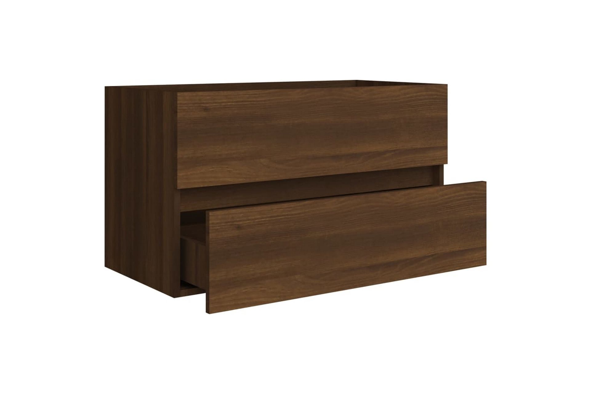 beBasic Servantskap brun eik 80x38,5x45 cm konstruert tre - Brun - Hus & oppussing - Kjøkken & bad - Baderom - Baderomsmøbler & baderomsinnredning - Servantskap & kommode