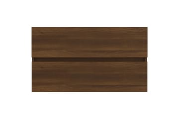 beBasic Servantskap brun eik 80x38,5x45 cm konstruert tre - Brun - Hus & oppussing - Kjøkken & bad - Baderom - Baderomsmøbler & baderomsinnredning - Servantskap & kommode