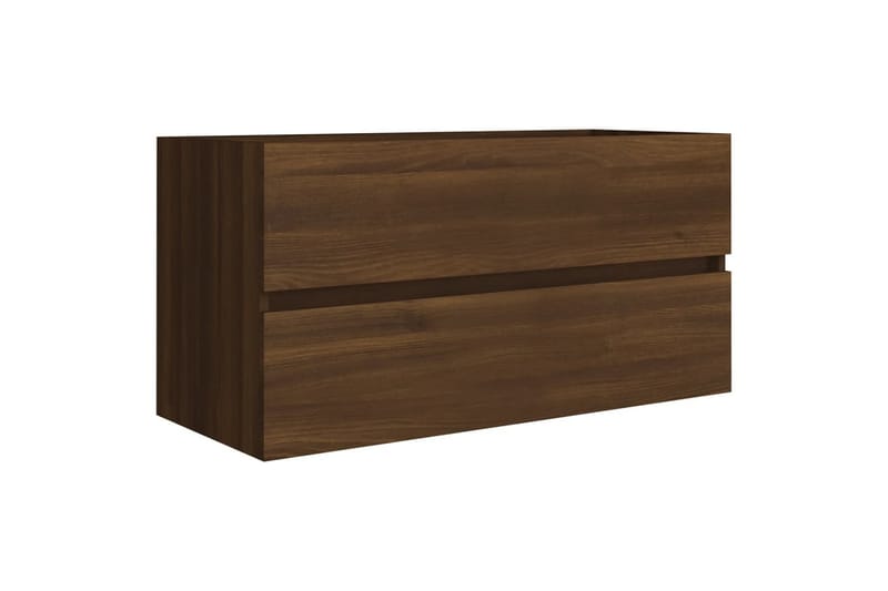 beBasic Servantskap brun eik 90x38,5x45 cm konstruert tre - Brun - Hus & oppussing - Kjøkken & bad - Baderom - Baderomsmøbler & baderomsinnredning - Servantskap & kommode